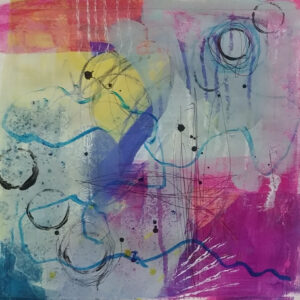 Doris The Paint Mixed Media Background Painting