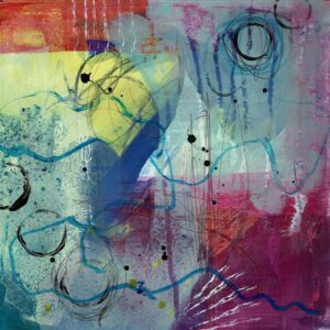 Abstract mixed media painting