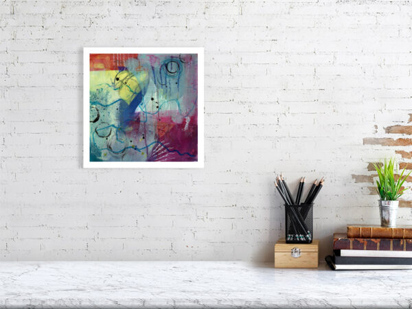 Abstract painting shown in situ