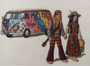 Hippy Days Painting by Stephen Wenlock